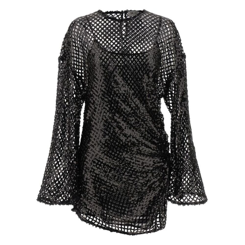 The Attico Black Polyester Short Women's Dress